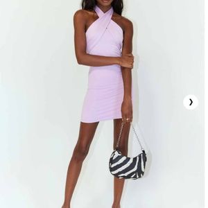 Princess Polly Leoni Scarf Mini Dress Lilac Purple